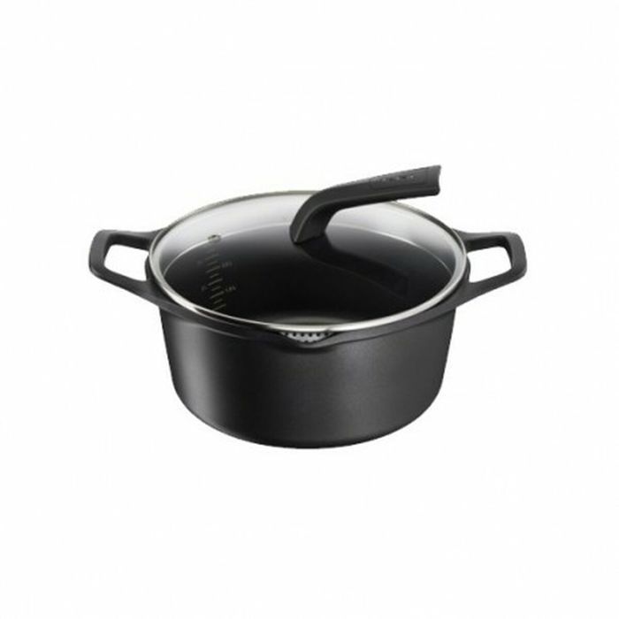 Casserole avec Couvercle - TEFAL - ROBUSTO E24944 - Aluminium - Ø 20 cm - Noir