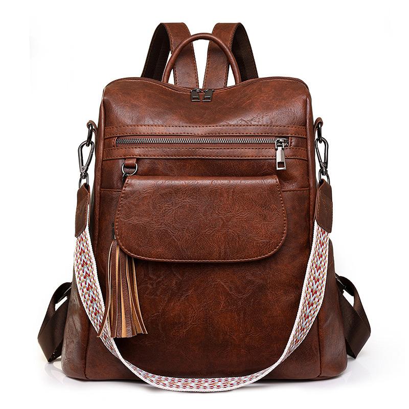 Spring Backpack for Women Large Capacity Retro Dual-purpose One-shoulder Crossbody Bag Business Backpack