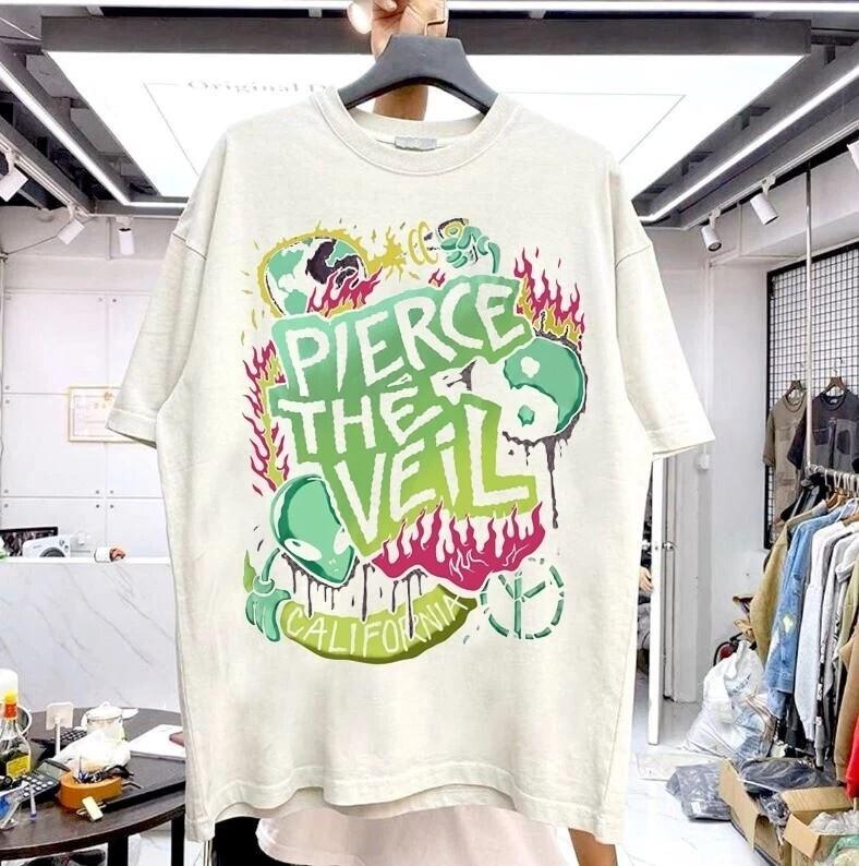 

Pierce The Veil Band Rock Tour Short Sleeve White Unisex Tshirt Reprint S5XL Unisex T-Shirt L
