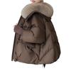 Parkas d'hiver à la mode pour femmes Vêtements d'extérieur à capuche Grande taille Col en fausse fourrure ample Vestes d'hiver épaisses et chaudes pour femmes
