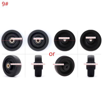 1PC Gepäck Kunststoff Schwenkräder Rotation Koffer Ersatzrollen