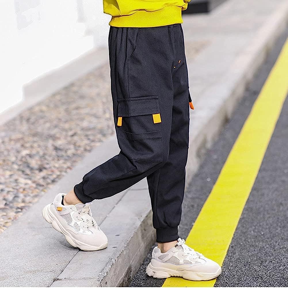 Rolanko Cargo Long Junior Solid Perfect for School or Everyday Size 150 Boys' Pants, Kids' Pants, Casual, Cotton, Wear, Black,