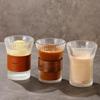 High-Value Vertical Stripe Cup with Anti-Scald Sleeve – Japanese Accordion Waistband Style