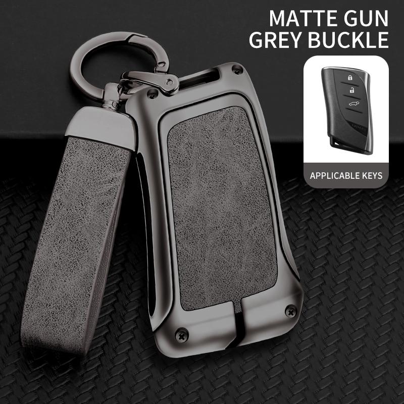 

Чехол для автомобильного ключа из цинкового сплава и кожи для Lexus NX ES UX US RC LX GX IS RX 200 250h 350h LS 450h 260h 300h UX200, автомобильные запчасти серый