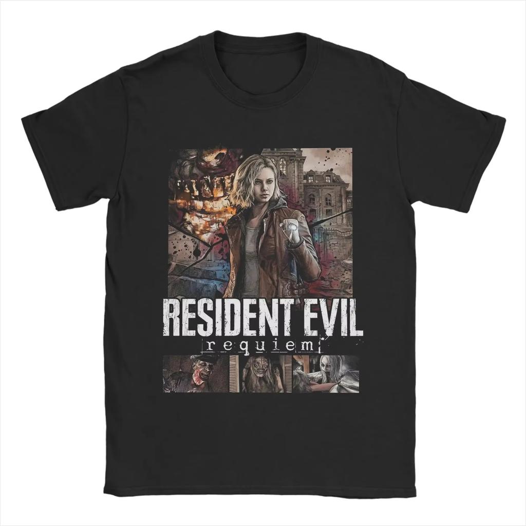 Resident Evil 9 Requiem Grace Ashcroft graphics 100Cotton unisex shirt 2026 Summer New Mens fashion Y2k Short sleeve Tshirt