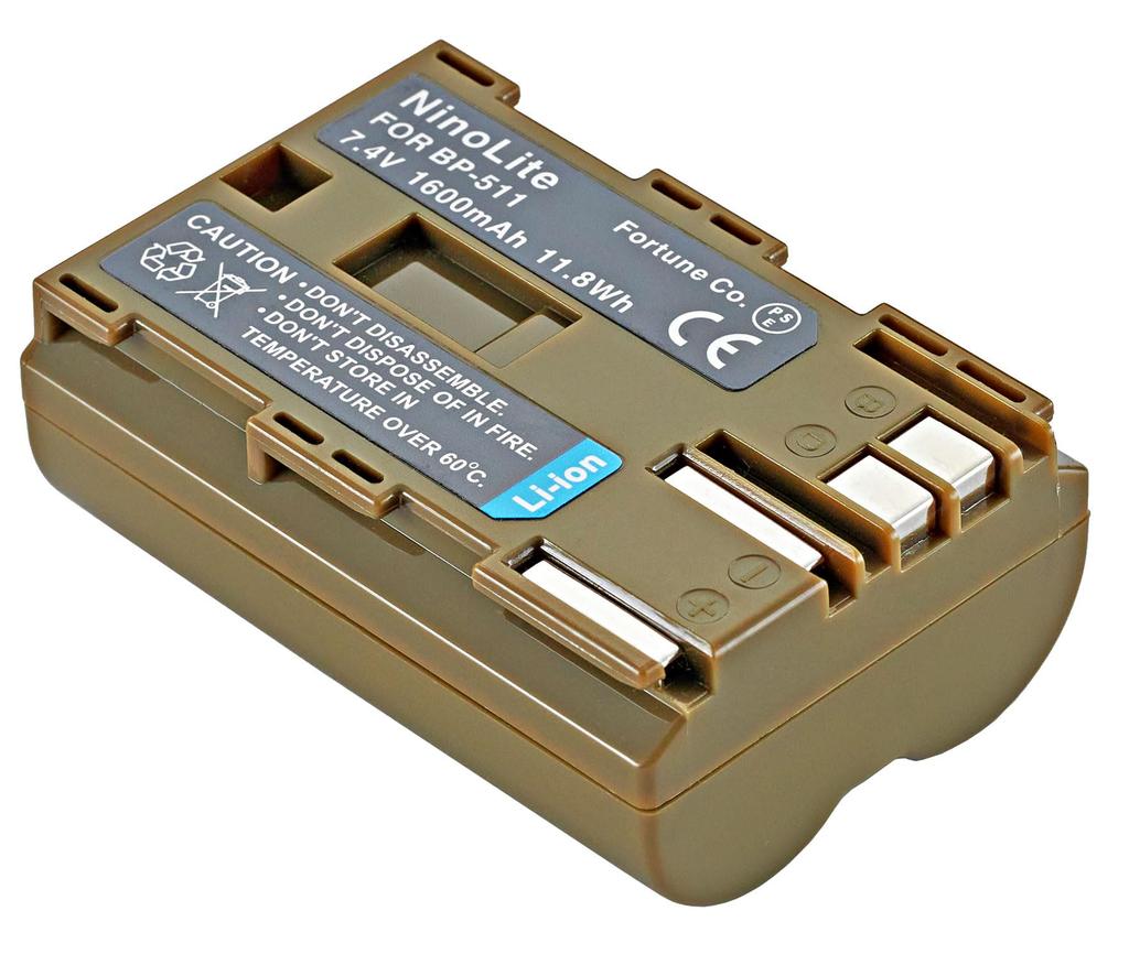 NinoLite Compatible Lens for Canon EOS PowerShot BP-511 BP-511A 5D, 30D, 40D, 50D, D60, Pro1, Etc. (bp511_t.k.gai)