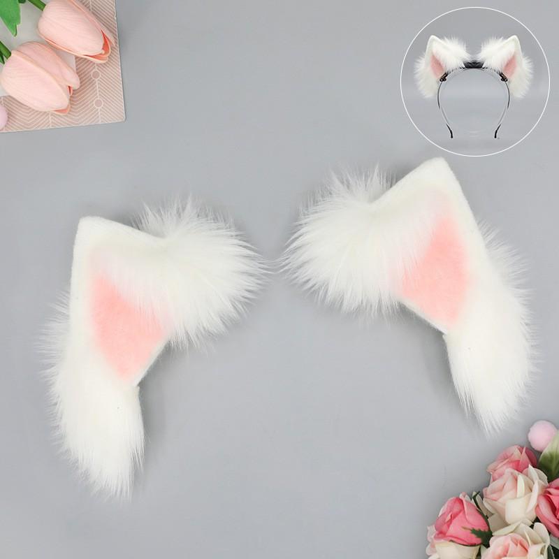 Wiederaufladbares animiertes Tierohren-Stirnband Abnehmbarer motorisierter Katzen-Fuchs-Kaninchen-Ohren-Kostümzubehör Cosplay-Party