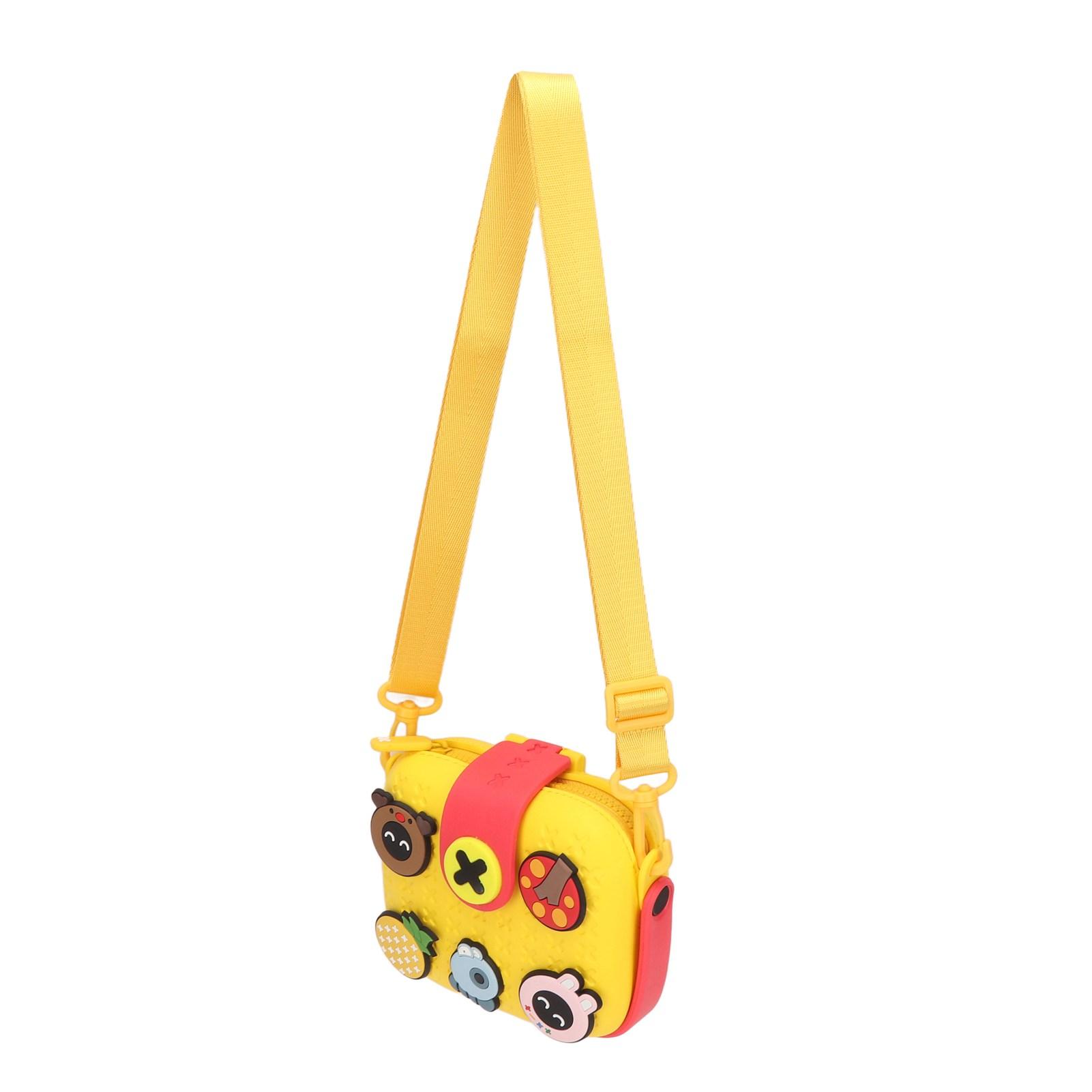

Kids Camera Case Cartoon Multi Color Buffer Housing Large Capacity Crossbody Shoulder Bag for Boys жовтий