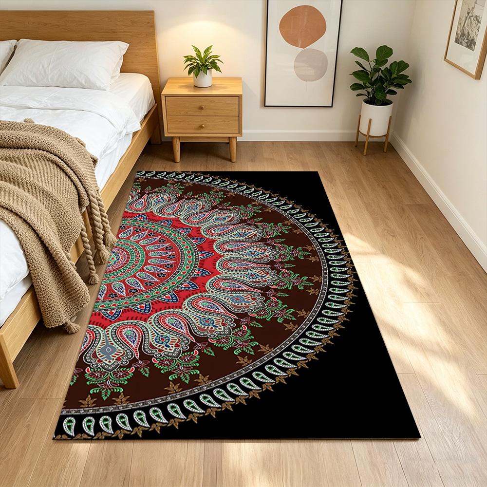 Mystic Tribal Pattern Art Non-Slip Home Carpet Design for Office Decor Living Room Gift