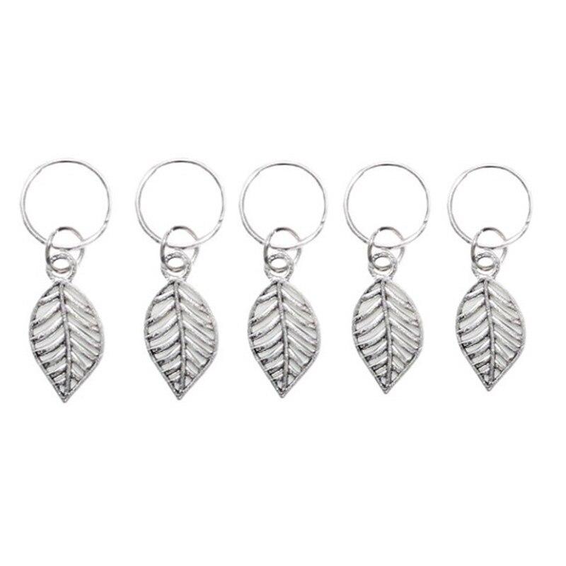 5Pcs/set Silver Metal Hair Rings Braid Dreadlocks Bead Hair Cuffs Dread Tube Charm Dreadlock Hair Accessories Extension