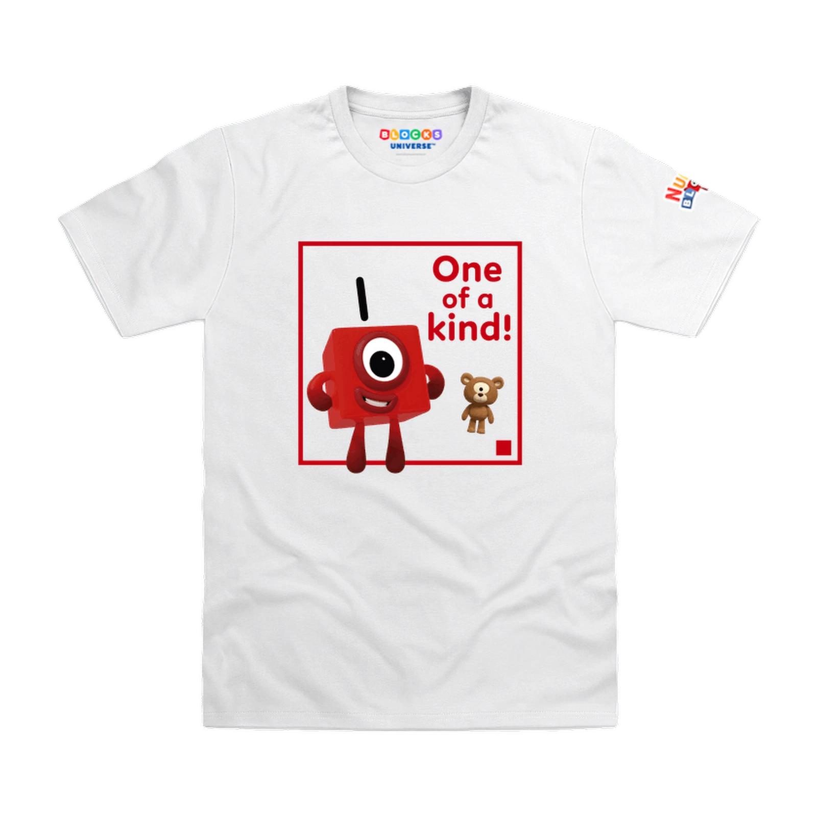 

Officially Licensed Numberblocks One - One of a Kind Kids T-Shirt 140
