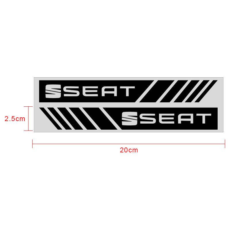 2Pcs Car Stripe Stickers Rearview Mirror Reflective Vinyl Decals Decoration For SEAT Leon FR Altea Ibiza Toledo Cordoba Alhambra Arona Ateca Exeo