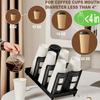 Plastic Disposable Cup Storage Holder Adjustable Space Saving Foldable Paper Cup Holder Portable Mug Display Stand