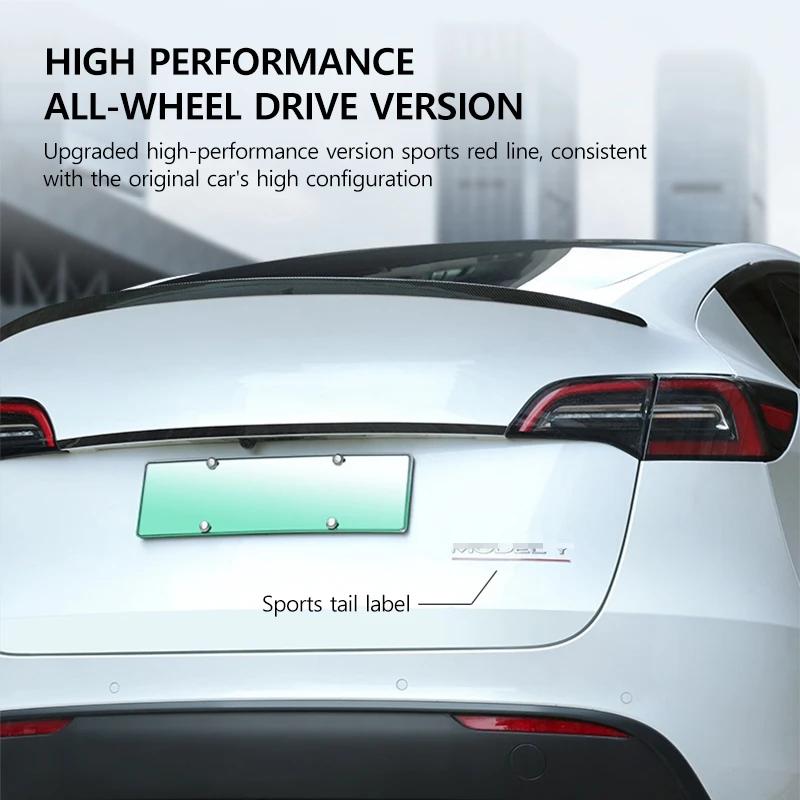 Aufkleber Heckemblem Performance Sport Roter Streifen Dekorationszubehör Performance Dekorative Aufkleber für Tesla Model 3 Y