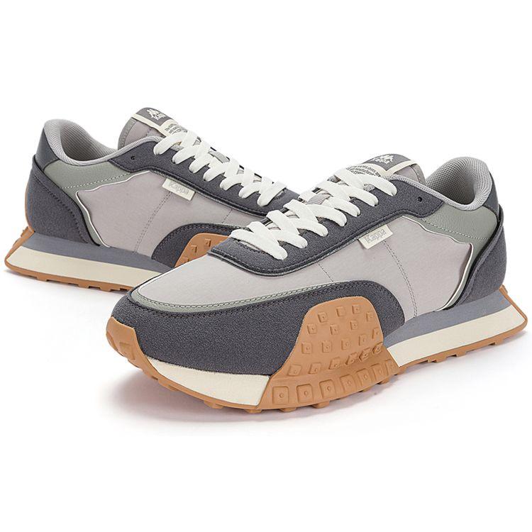 Kappa Retro Fashion Color Block Fabric Synthetic Leather Lightweight Non-Slip Wear-Resistant Low-Top Running Shoes Unisex sneakers K0DY5MM08D-138