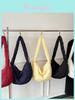 Bolso de Hombro Acolchado de Algodón Informal Con Bolsillo Interior con Cremallera Para Mujeres y Hombres