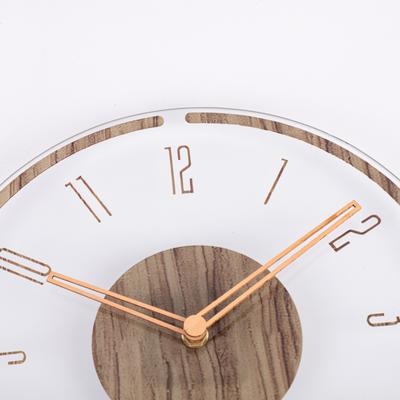 Wall Clock for Living Room, Silent, -grade, Nordic Minimalist Style, Tempered Glass Clock