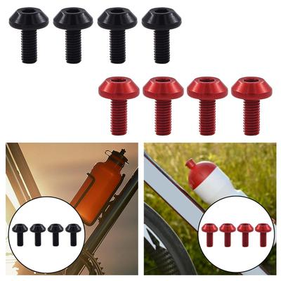 4 Adet Bisiklet Su Şişesi Kafesi Cıvatası Bisiklet Aksesuarları Kettle Tutucu Alüminyum M5 Vida Gidon Bisiklet Parçası MTB Yol Bisikleti için