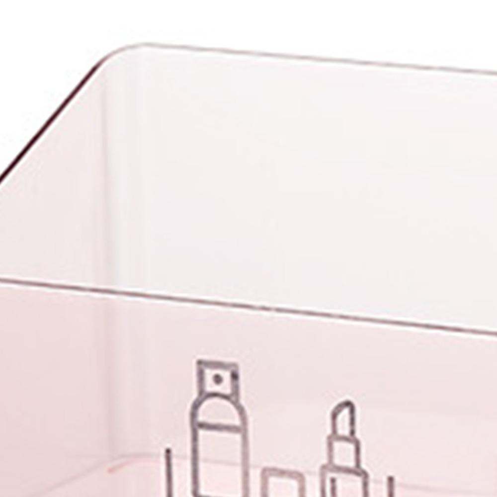 Gabinete de Espelho Retangular PS Organizador de Cosméticos Maquiagem Organizador de Joias Caixa de Armazenamento de Mesa Desktop