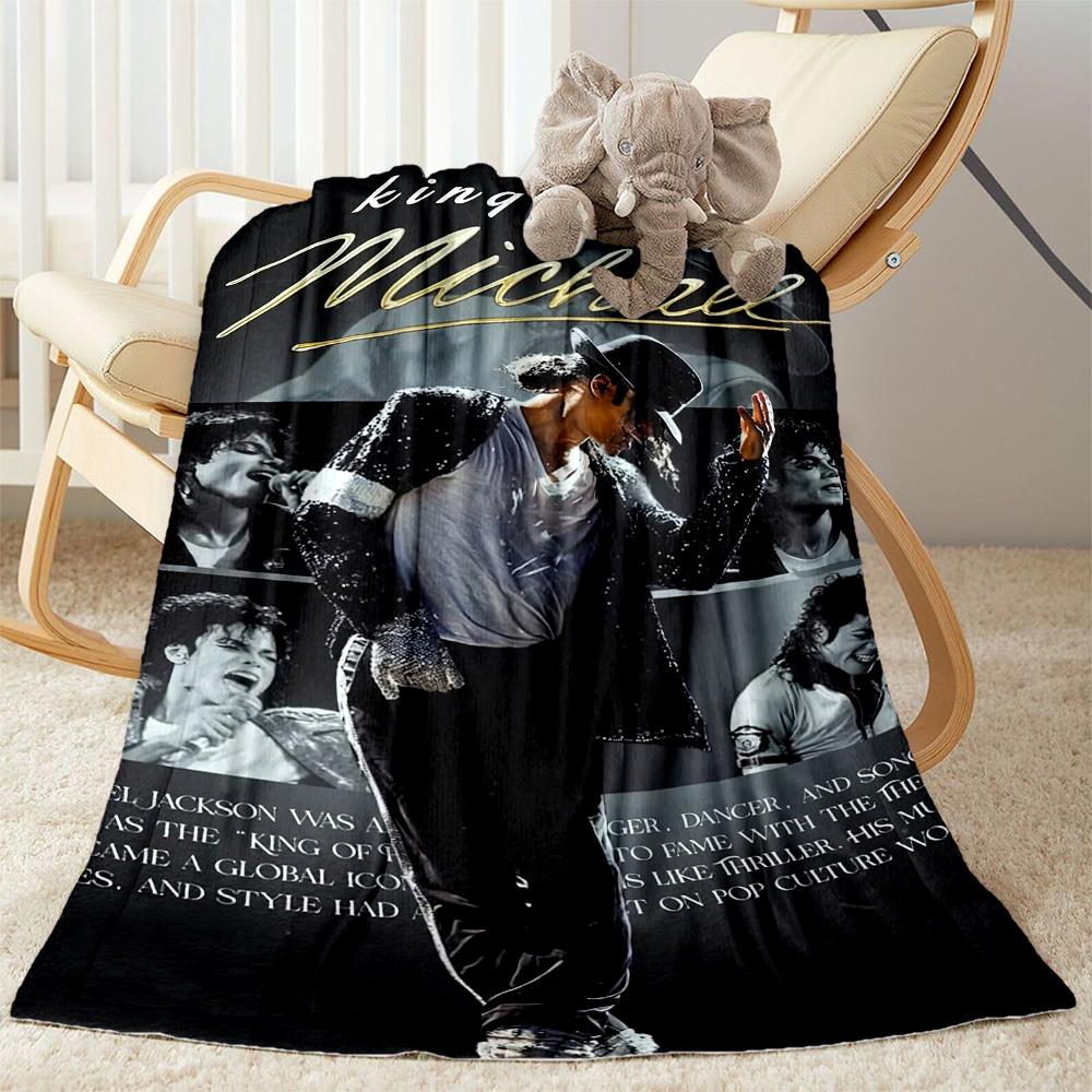 Michael Jackson 125 Blanket Durable Comfort Suitable for Picnics Bedding Office Chair All-Season Use Digital Print Birthday Christmas Gift Blanket