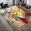 Dragon Ball Super Saiyan Goku Flannel Pattern Square Carpet,Area Rug,Carpet Rug for Living Room Bedroom Sofa Playroom Decor,Non-slip Floor Mat