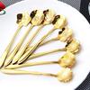8PCS Flower Shape Stainless Steel Coffee Spoon Tea Spoon Ice Cream Spoons