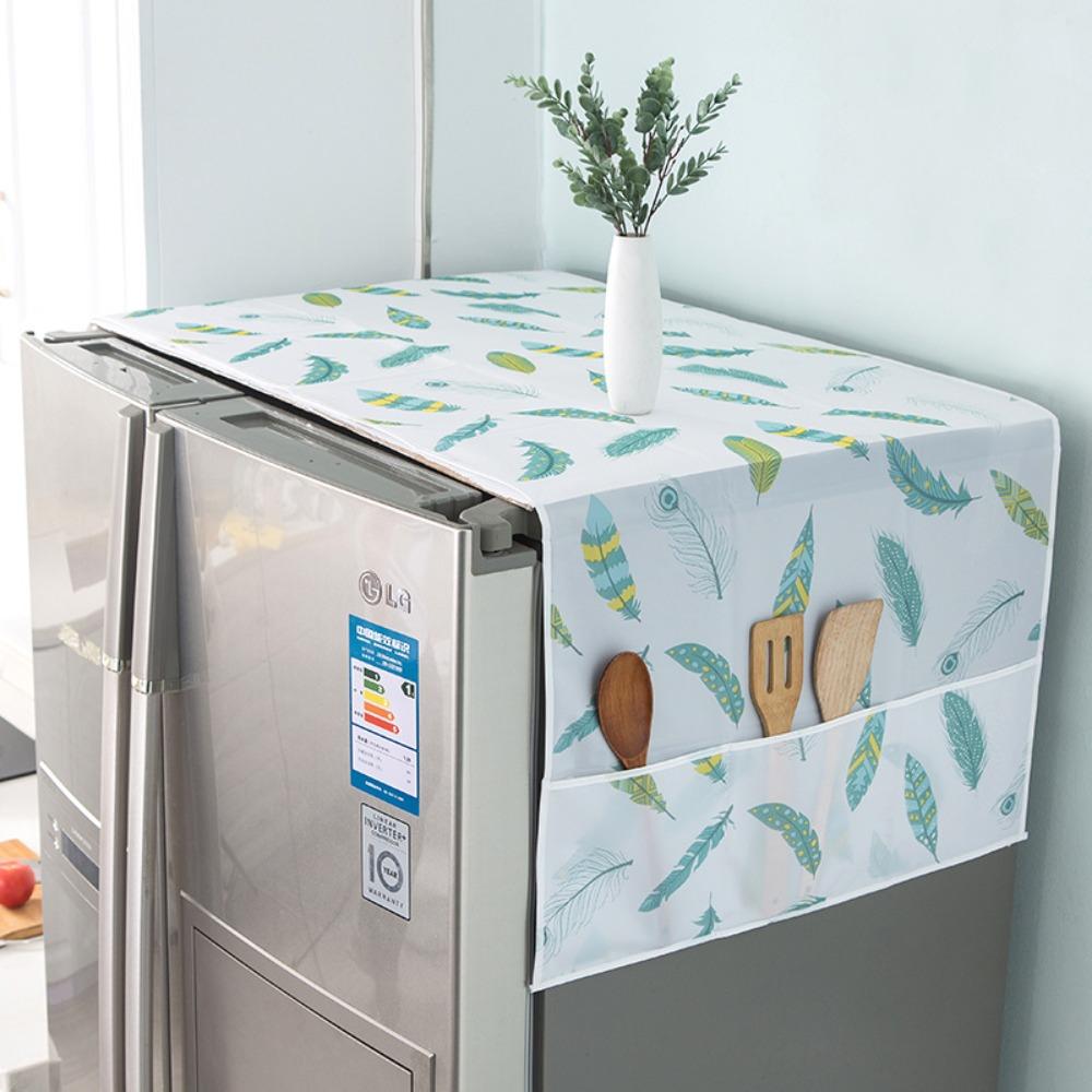 With Pockets Refrigerator Dust Cover Multifunctional Appliance Top Cover  Restaurant
