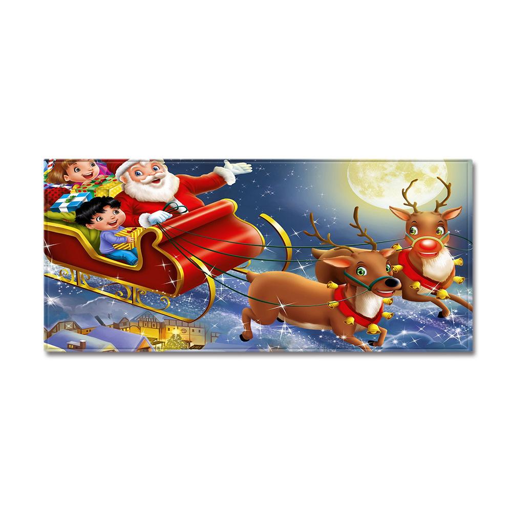Christmas Household Bathroom Absorbent Non-Slip Mat Living Room Kitchen Sand Carpet Doormat Long Floor Mat