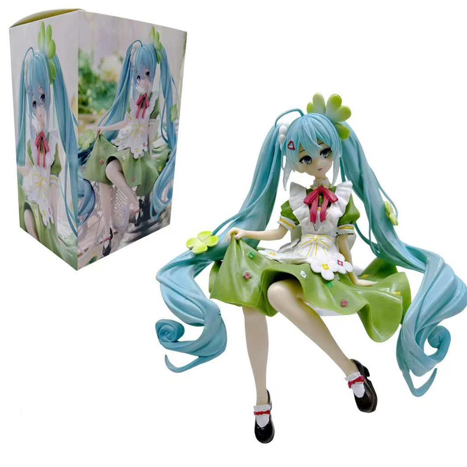 New Hatsune Miku Anime Figure Wonderland Pvc Model Action Toy Thumbelina Ver. Desktop Decoration Dolls Ornaments Collection Gif