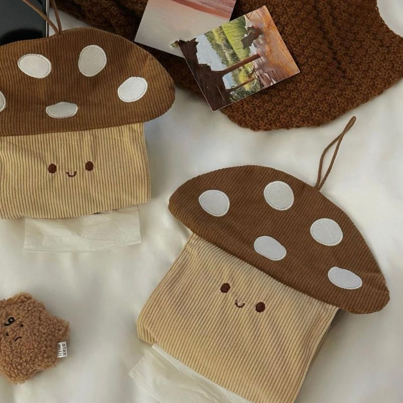 Creative Napkin Dispenser Adorable Mushroom Style Cloth Space Saving Home Decors Kids Room