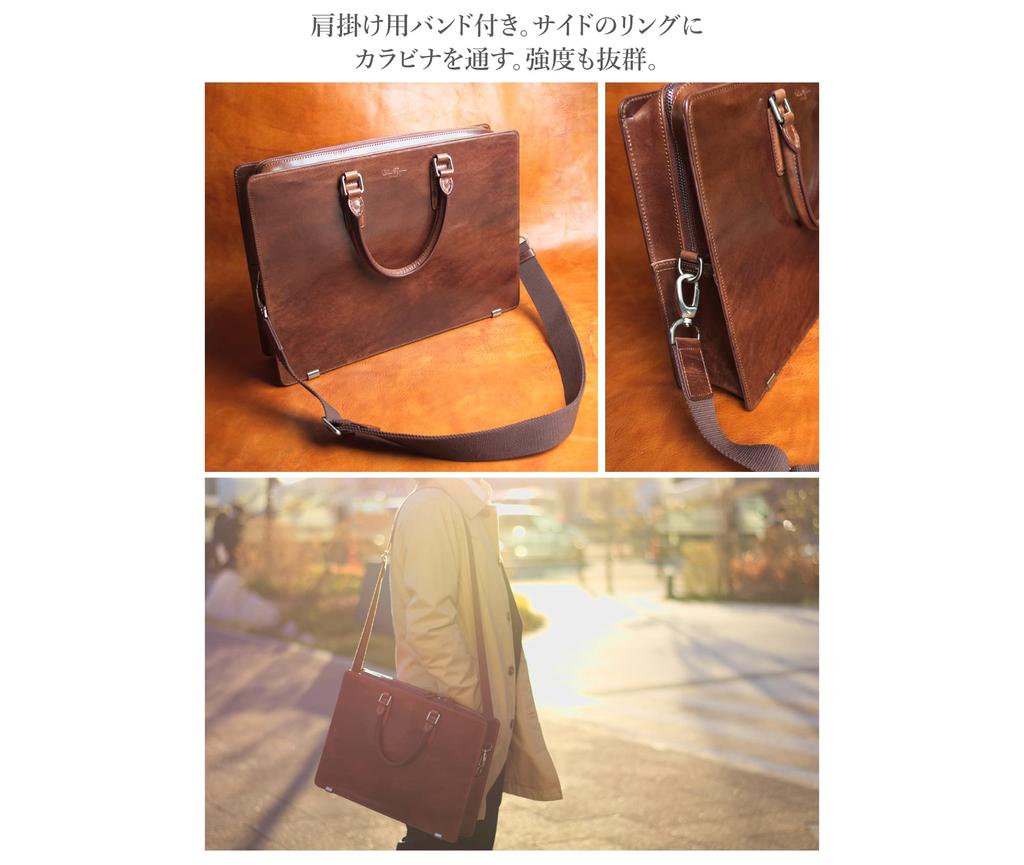 Business Bag Genuine Leather Briefcase Italian Leather Bottom Stud Free Standing Bag Sales A4 Documents 13 Inch Laptop Shoulder Bag Dark Brown [Dom