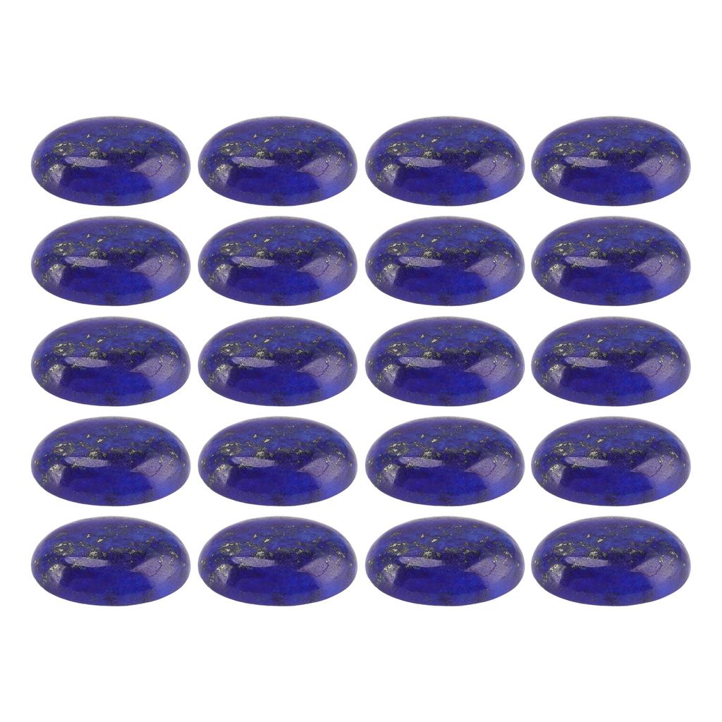 20pcs Oval Flatback Cabochon Lapis Lazuli Exquisite Ring Necklace DIY Stone Bead for Jewelry Making