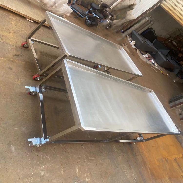 Stainless Steel Flatbed Trolley for Restaurant and Workshop Use