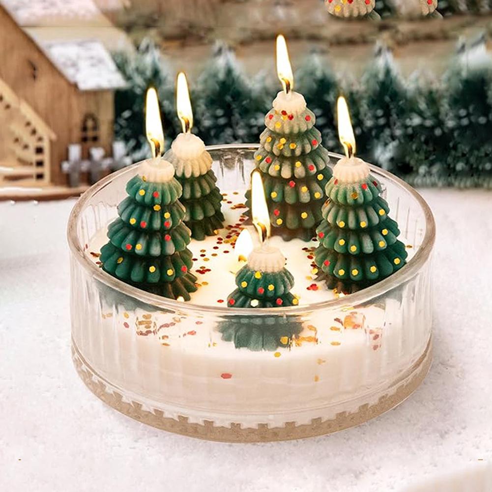 Christmas Scented Candle Christmas Decorations Christmas Tree Aromatherapy Candle Christmas Tree Cedar Forest Candles Xmas Gifts