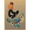 Retro Japanese Sports Anime Skateboard Poster - Infinite Mural Decoration