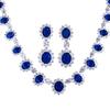 European & American Evening Dress Jewelry Set: AAA Zircon Bridal Earrings & Necklace Duo