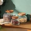 1/3 stk Retro Glasskrukker med Eplemønster, Forseglede Oppbevaringskrukker med Stor Kapasitet for Tørket Frukt, Snacks og Godteri, Gjenbrukbare