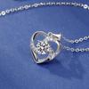 6.5mm S925 Sterling Silver Heart Shaped Moissanite Pendant Necklace D VVS1 Exquisite Fine Jewelry For Women