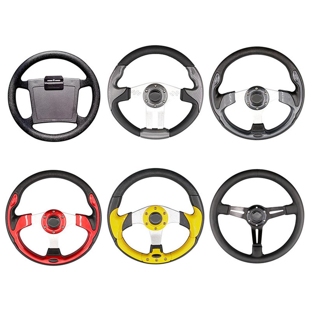 Golf Cart Sports Style Steering Wheel with PU Cortex Material and Precise Fit for Club Car Golf Cart Parts