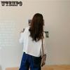 WTEMPO Women Long Sleeve Casual T-Shirts Elegant Simple Solid Button Design Retro Ins Spring Ladies Tees Loose All-match Tops