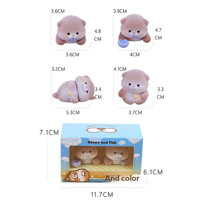 Otter Miniaturfigur Büro Schreibtisch Ornament Niedliche Tier Skulptur Heim Tisch Dekoration Geschenk für Kinder