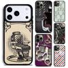 Barber Scissors Hairstylist Salon Phone Case For iPhone 17 16 15 14 13 12 11 Pro Max Plus 17Air Soft Silicone Cover