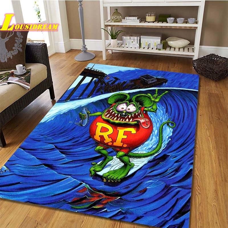 Alfombra Rat Funk Alfombra de Juego para Niños Alfombra para Gatear Alfombra para Sala de Estar Dormitorio Alfombra para Cocina Baño Balcón Alfombra Antideslizante Accesorios de Fotografía