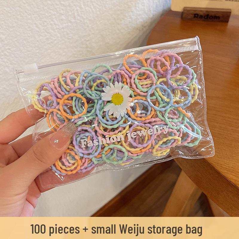 100 Pcs Child and Baby Hair Ties - Elastic, No Damage, High Elasticity Hair Bands for Small Ponytails