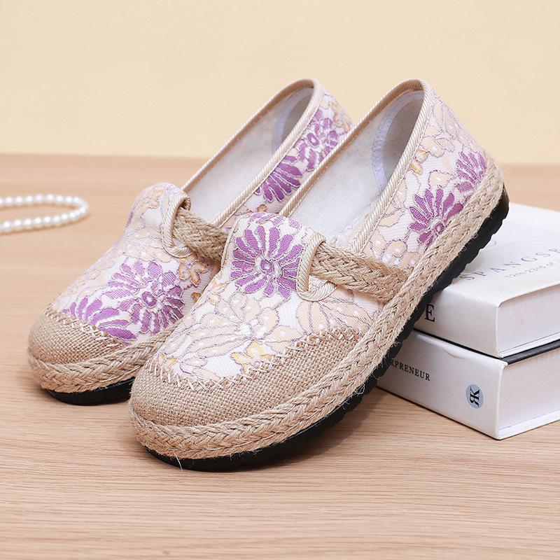 

Обувь женская 2025 весна и осень новая повседневная и удобная обувь-лоферы на одной педали легкая и дышащая модная универсальная обувь для мам 41 фиолетовый