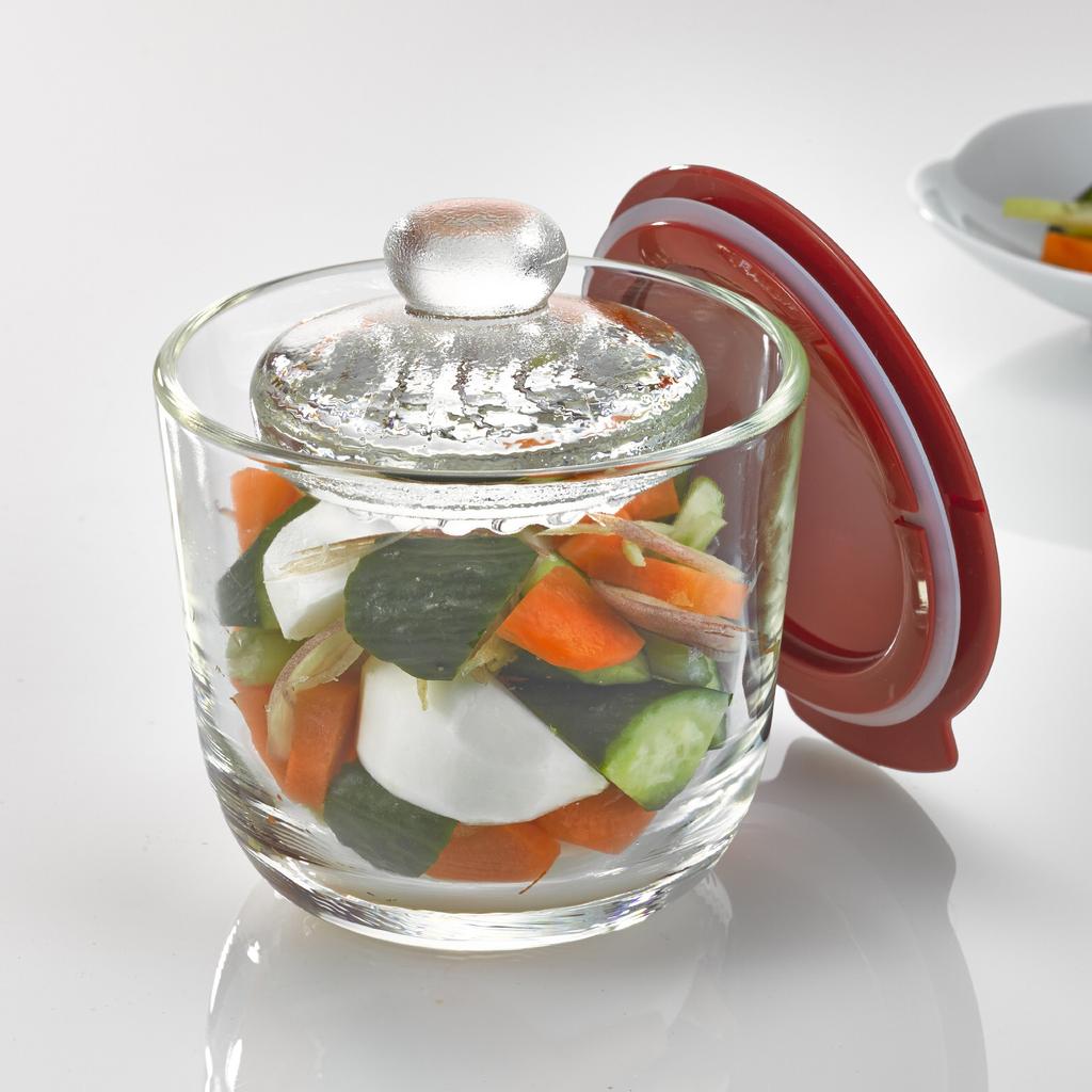 HARIO Glass Pickling Container S, Multi-purpose, White GTK-S-OW