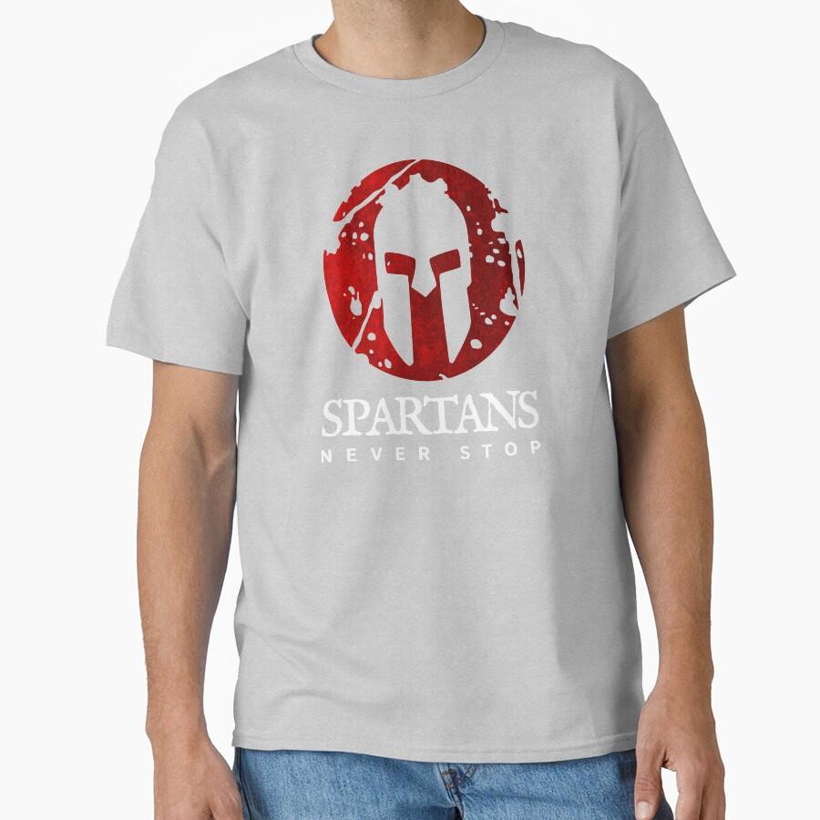 Spartans Never Stop Spartan warrior helmet ancient greece this is sparta T Shirt for men Large size Adult tops S-6XL