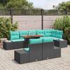 Garden Dining Set 9 Pcs. 8 Seater Black and Teal