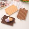 Simulation Mini 1/6 Scale Miniature Dollhouse Basketwork Bread Baguette Basket Food Model For Doll Accessories Toy