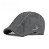 Men's Summer Quick Dry Mesh Flat Cap Breathable Outdoor Sports Sun Hat Reflective Forward Cap Newsboy Cap Casual Peaked Hat Thin Beret